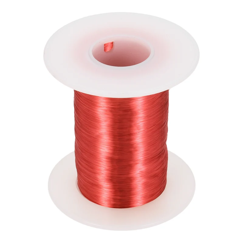43 AWG Magnet Wire, 43 Gauge 4 oz Enameled Copper Wire, 155C(311F), Red,White