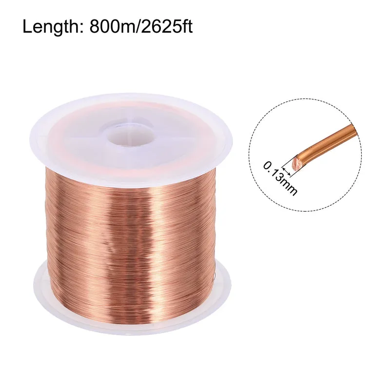 0.13mm Magnet Wire 2625ft Enameled Copper Wire Enameled Magnet Winding Wire 100g