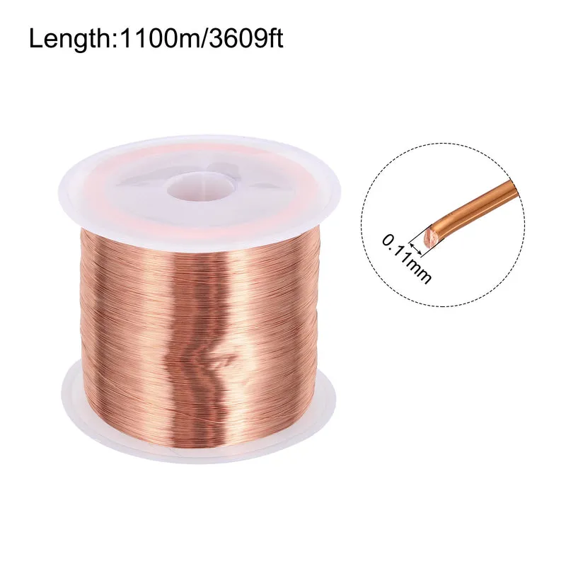 0.11mm Magnet Wire 3609ft Enameled Copper Wire Enameled Magnet Winding Wire 100g
