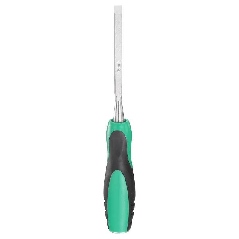 5/16" Steel Wood Chisel Beveled Edge Blade Flat Chisel with Handle Green