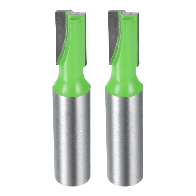 2pcs Bottom Cleaning Router Bits 1/2" Shank 25/64" x 25/32" Cut Carbide Tipped