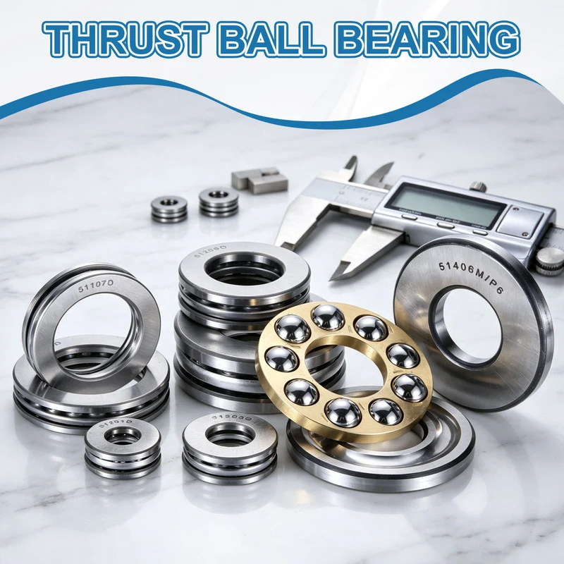 51202D Thrust Ball Bearing, Axial Ball Bearing 15x32x12mm 2Pcs