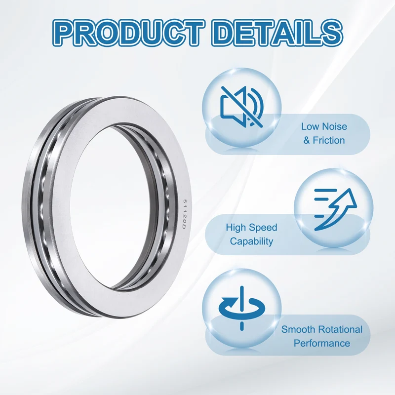 51120D Thrust Ball Bearing, Axial Ball Bearing 100x134x25mm