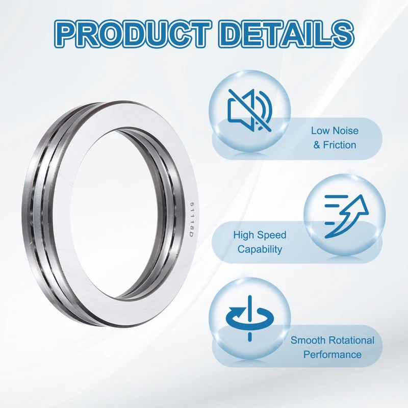 51118D Thrust Ball Bearing, Axial Ball Bearing 90x120x22mm