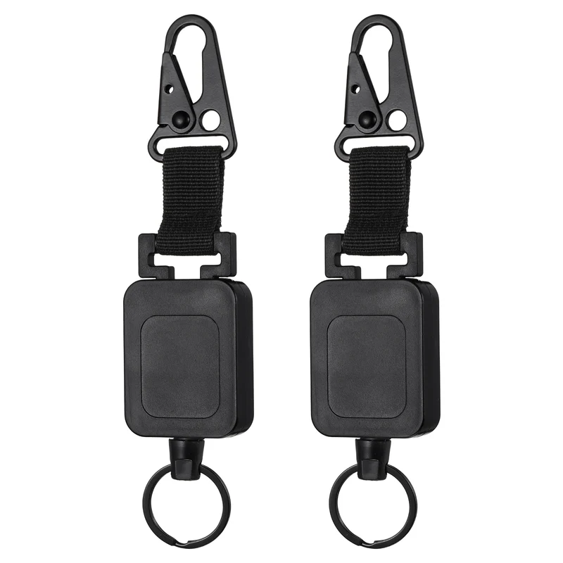 2Pcs Microphone Retractable Holder 0.04"×27.6" Steel Cable Black, for Drivers
