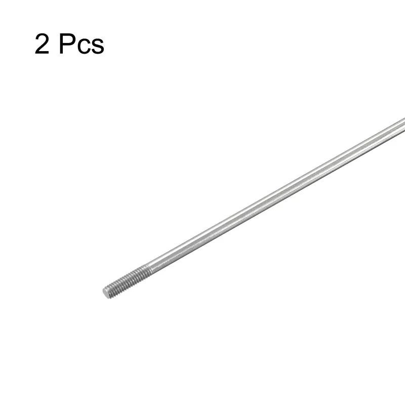 304 Stainless Steel Push Rod Double End Threaded Rod M3x200mm, Pack of 2