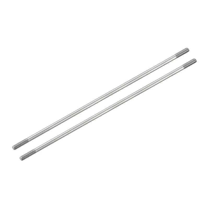 304 Stainless Steel Push Rod Double End Threaded Rod M3x130mm, 2pcs