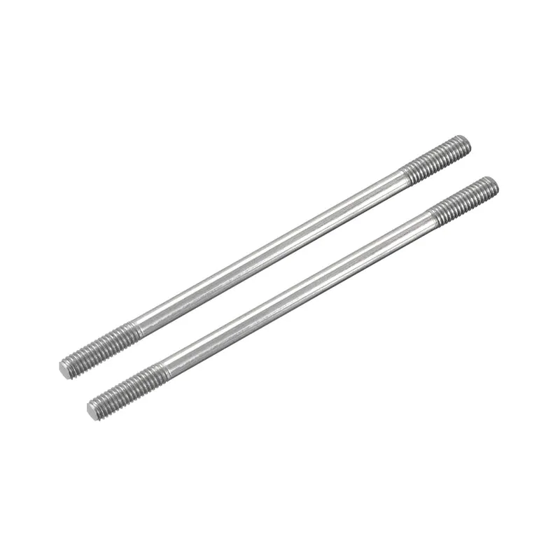 304 Stainless Steel Push Rod Double End Threaded Rod M3x50mm, Pack of 2