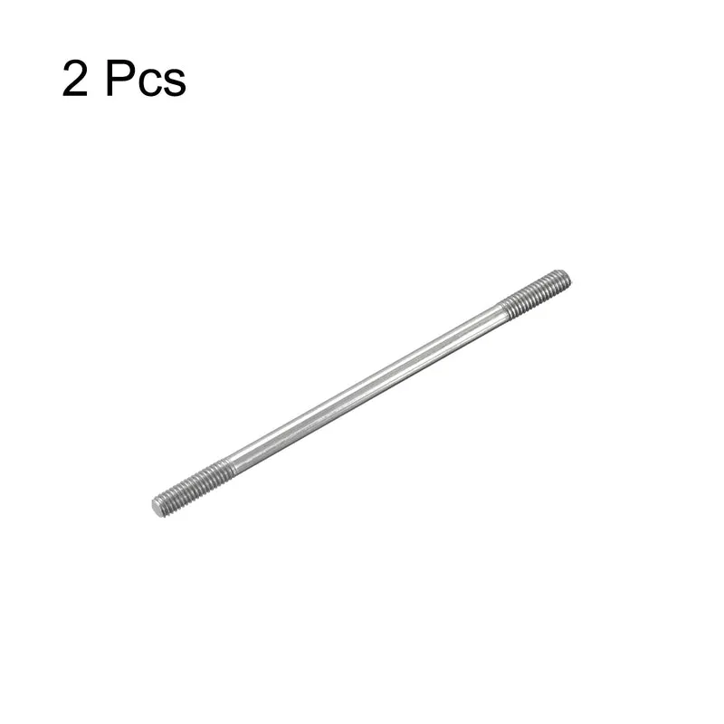 304 Stainless Steel Push Rod Double End Threaded Rod M3x50mm, Pack of 2