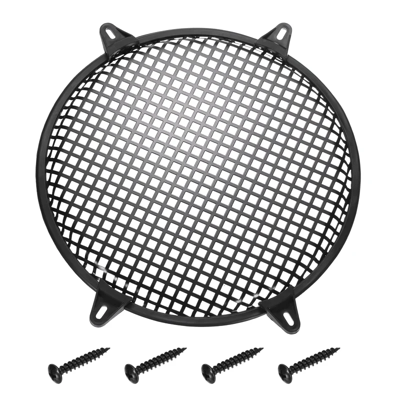 12Inch Speaker Grill Cover Iron Subwoofer Protector Square Grille Black