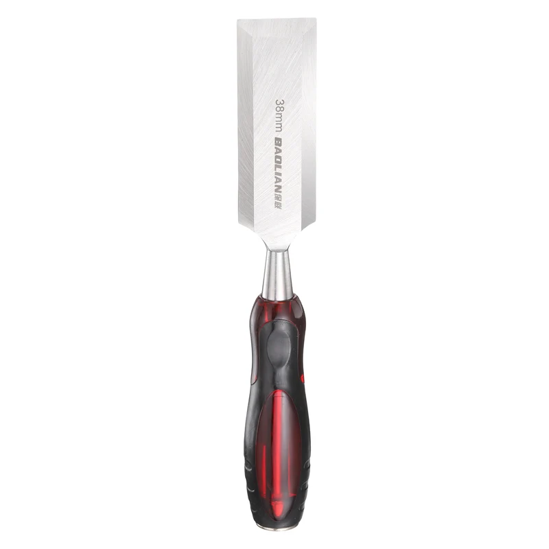 Wood Chisel 1-1/2" CR-V Steel Beveled Edge Blade with TPR Handle