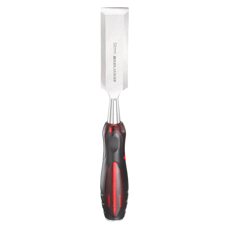 Wood Chisel 1-1/4" CR-V Steel Beveled Edge Blade with TPR Handle