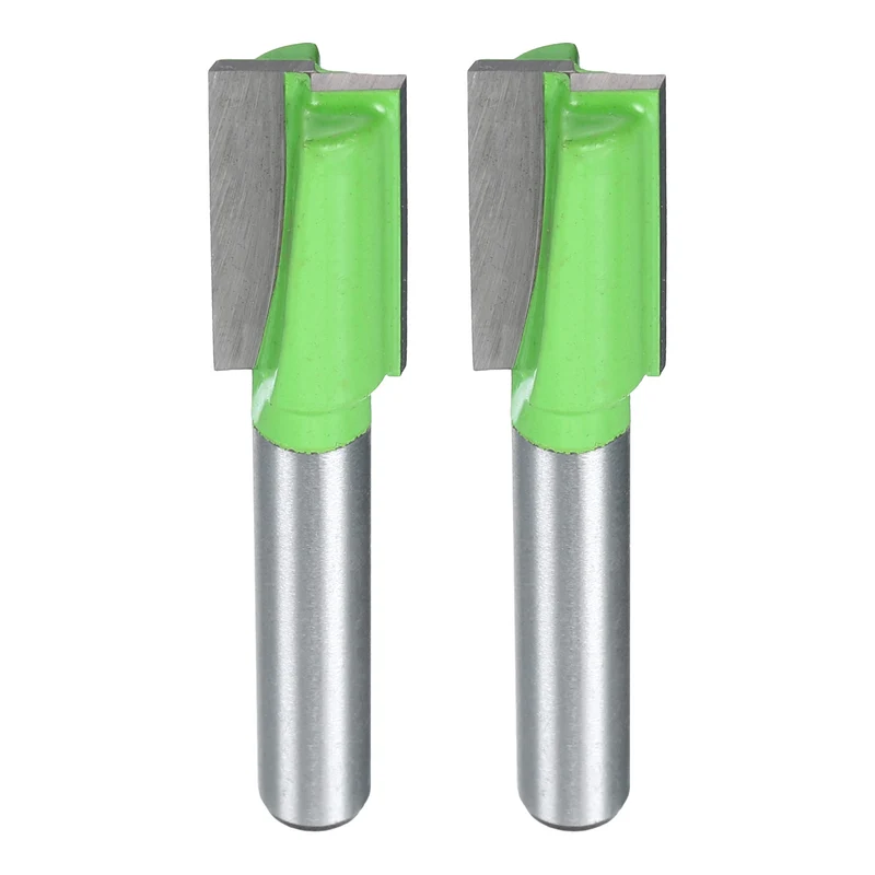 2pcs Bottom Cleaning Router Bits 1/4" Shank 25/64" x 25/32" Cut Carbide Tipped