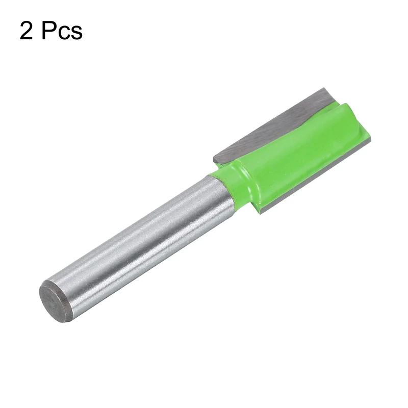 2pcs Bottom Cleaning Router Bits 1/4" Shank 25/64" x 25/32" Cut Carbide Tipped