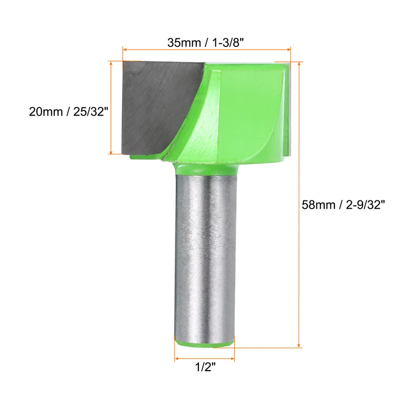 Bottom Cleaning Router Bit 1/2" Shank 1-3/8" x 25/32" Cut Carbide Tipped