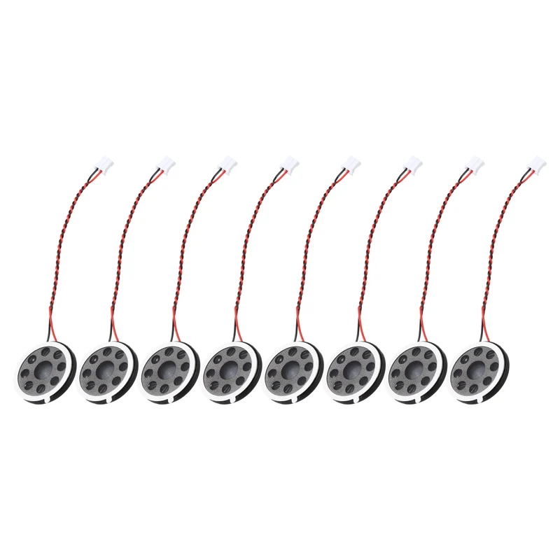 8Pcs 1W 8 Ohm 26mm Small Round Internal Magnetic Speaker with 2.0mm Terminal