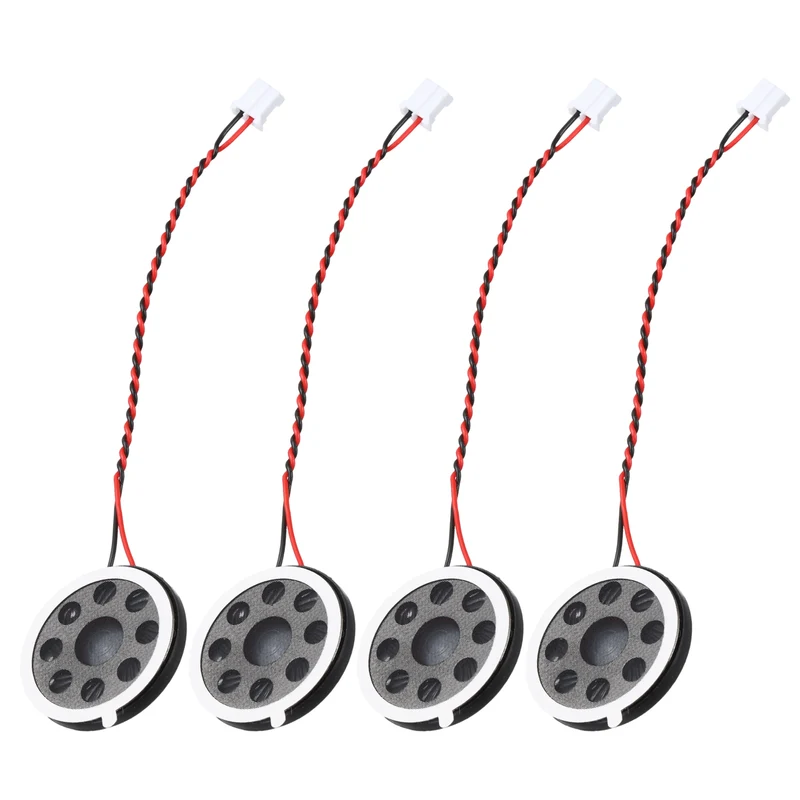 4Pcs 1W 8 Ohm 26mm Small Round Internal Magnetic Speaker with 2.0mm Terminal
