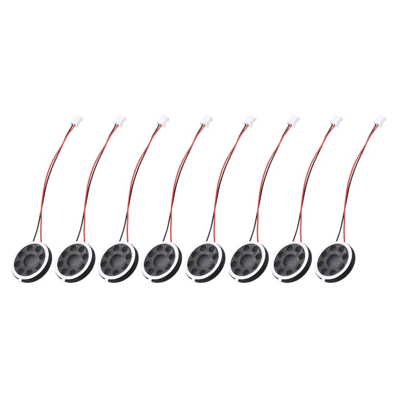 8Pcs 1W 8 Ohm 25mm Small Round Internal Magnetic Speaker with 2.0mm Terminal