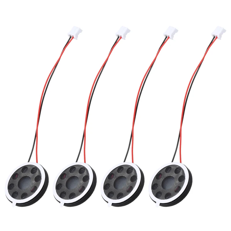 4Pcs 1W 8 Ohm 25mm Small Round Internal Magnetic Speaker with 2.0mm Terminal