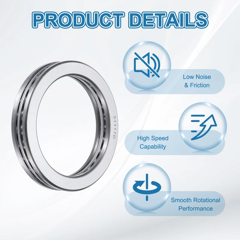 51117D Thrust Ball Bearing, Axial Ball Bearing 85x109.5x18.5mm