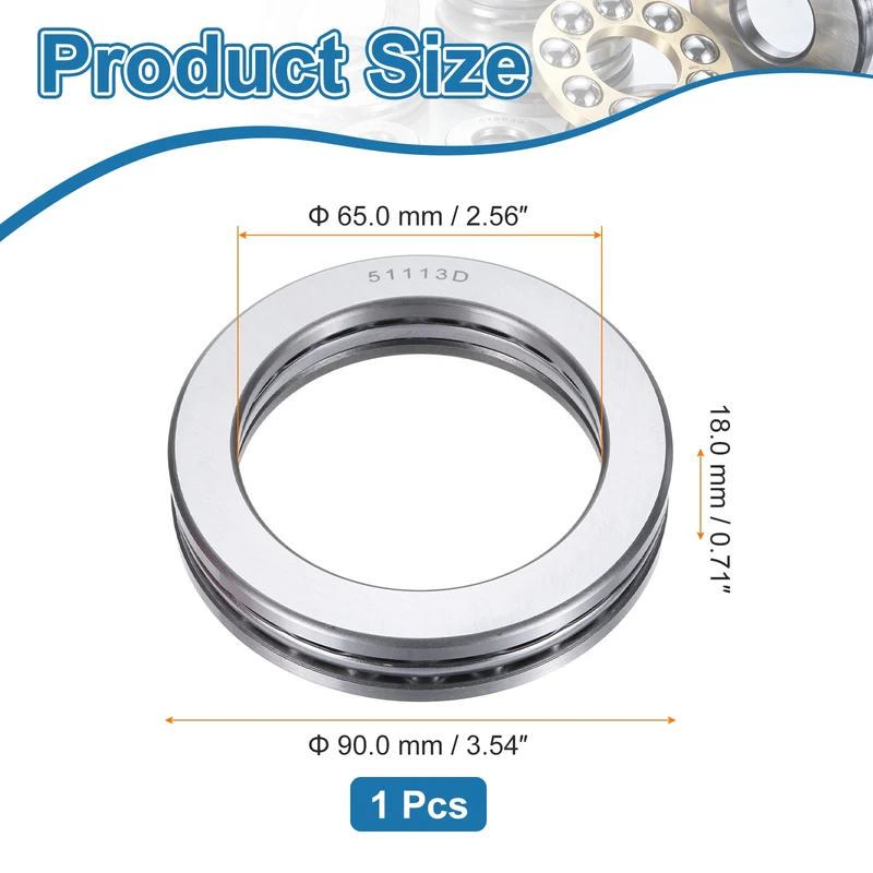 51114D Thrust Ball Bearing, Axial Ball Bearing 65x90x18mm