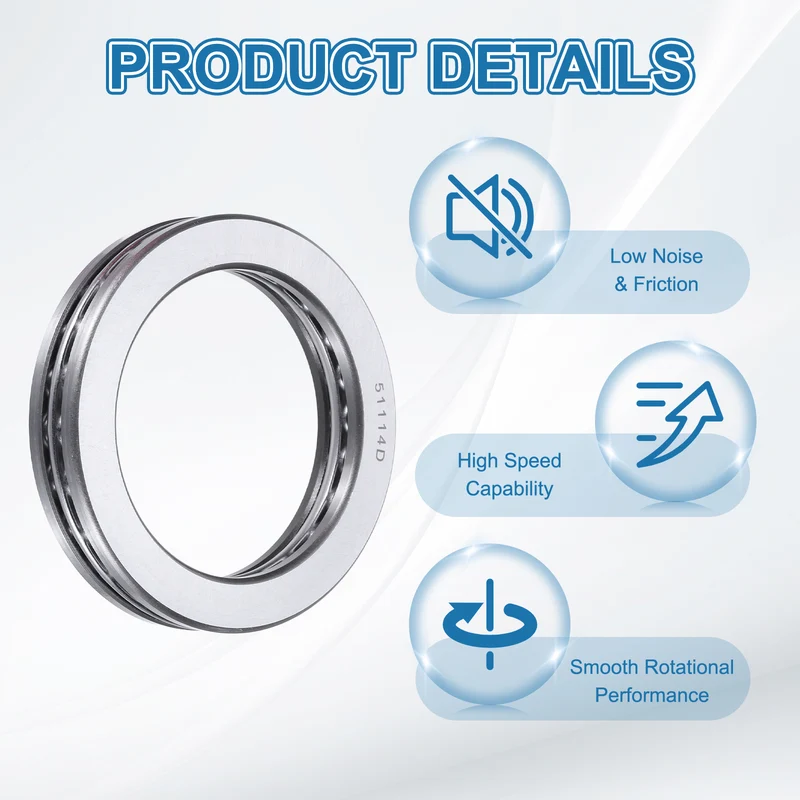 51113D Thrust Ball Bearing, Axial Ball Bearing 69.5x95x18mm