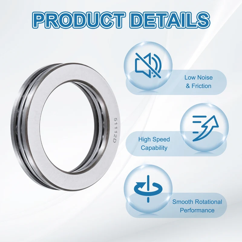 51112D Thrust Ball Bearing, Axial Ball Bearing 59.5x85x17mm