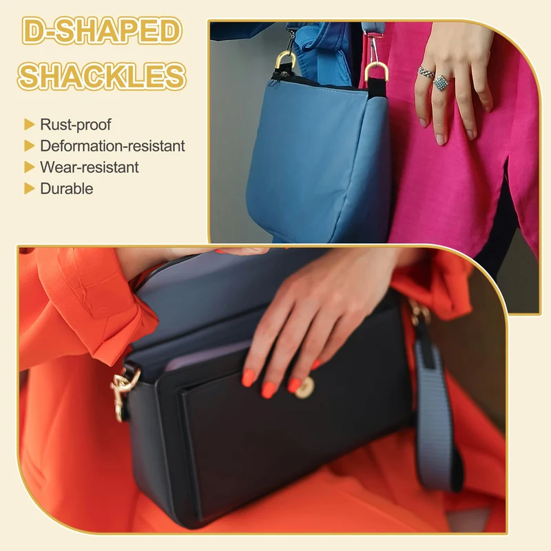 4Pcs 1 Inch D-Rings Screw in Shackle Horseshoe U Shape D Rings, Silver