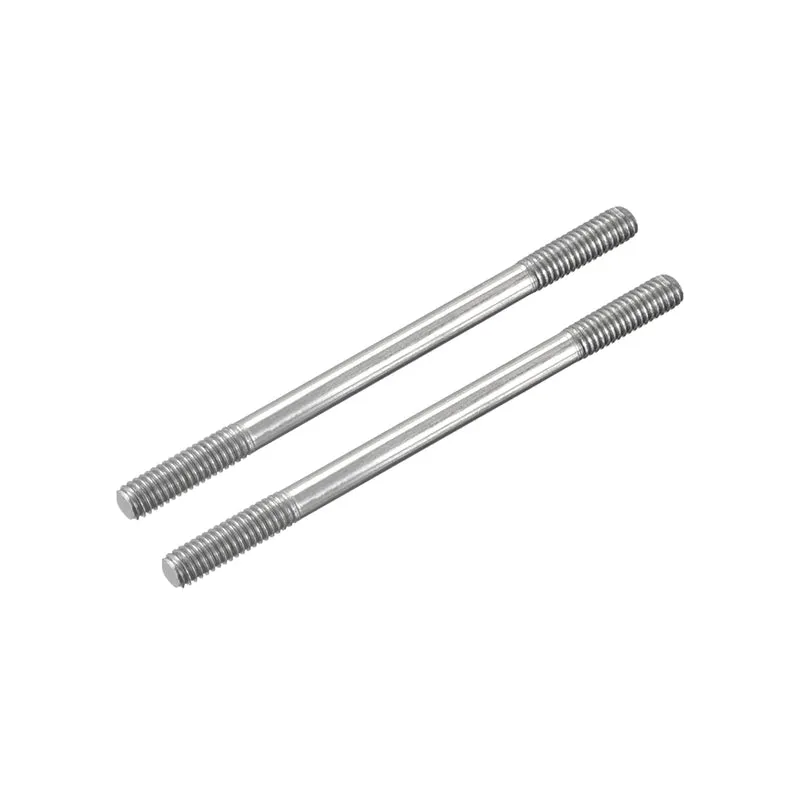 304 Stainless Steel Push Rod Double End Threaded Rod M3x35mm, Pack of 2