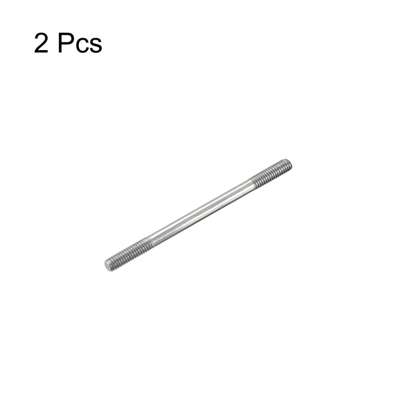 304 Stainless Steel Push Rod Double End Threaded Rod M3x35mm, Pack of 2