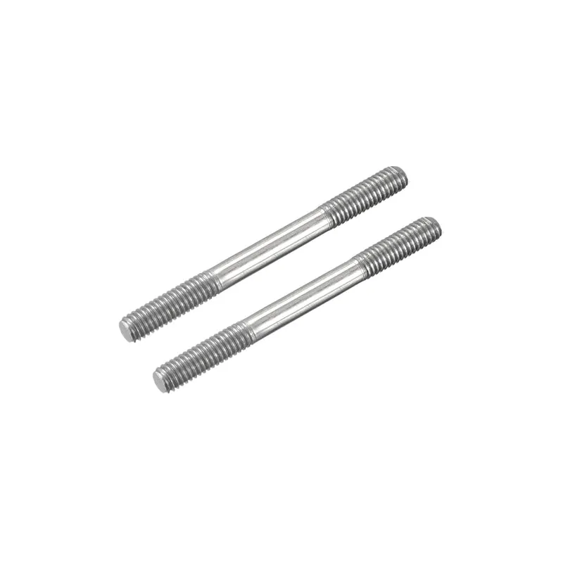 304 Stainless Steel Push Rod Double End Threaded Rod M3x25mm, Pack of 2