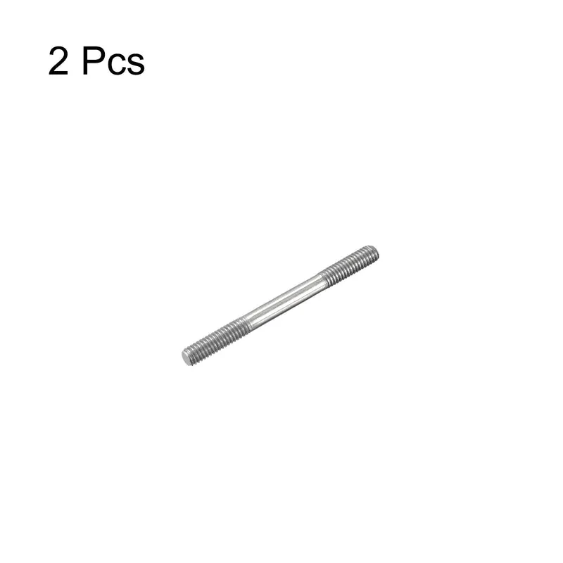 304 Stainless Steel Push Rod Double End Threaded Rod M3x25mm, Pack of 2