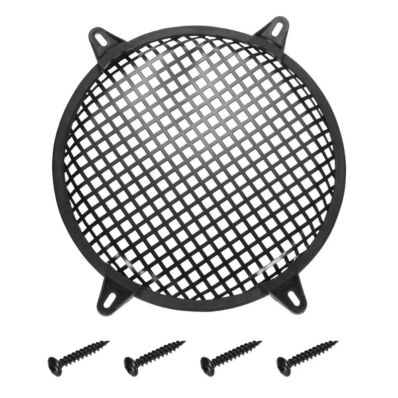 10Inch Speaker Grill Cover Iron Subwoofer Protector Square Grille Black
