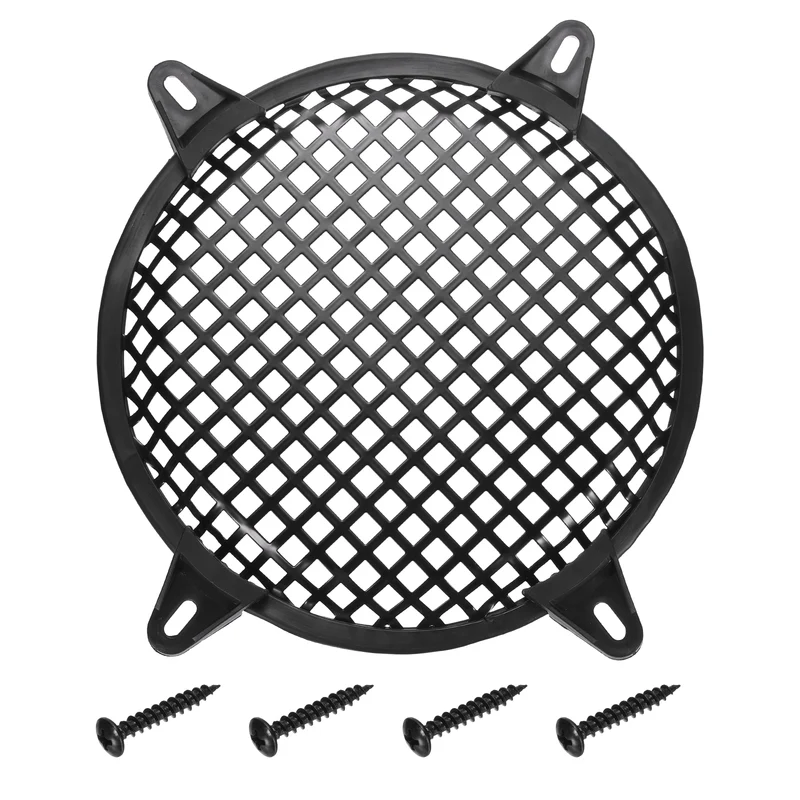 8Inch Speaker Grill Cover Iron Subwoofer Protector Square Grille Black