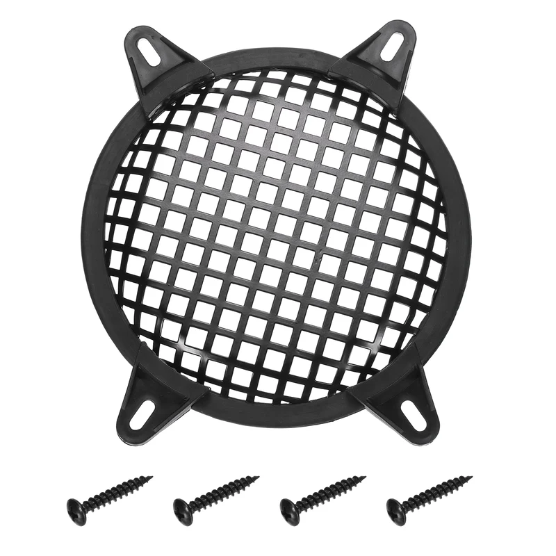 6Inch Speaker Grill Cover Iron Subwoofer Protector Square Grille Black