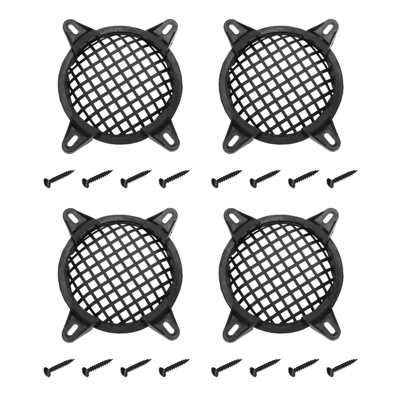 5Inch Speaker Grill Cover Iron Subwoofer Protector Square Grille Black