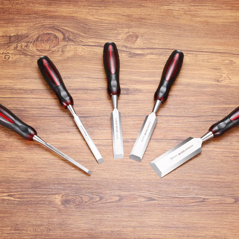Wood Chisel 1-3/16" CR-V Steel Beveled Edge Blade with TPR Handle