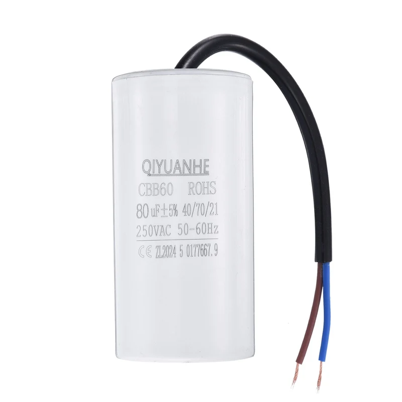 CBB60 80uf Running Capacitor 250VAC 50/60Hz 100x50mm