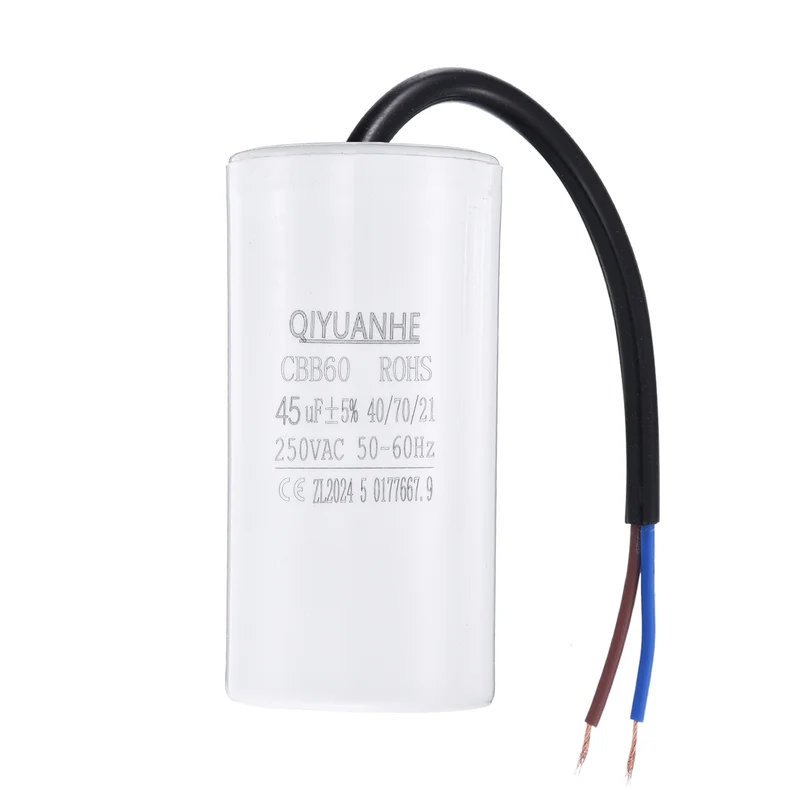CBB60 45uf Running Capacitor 250VAC 50/60Hz 100x50mm