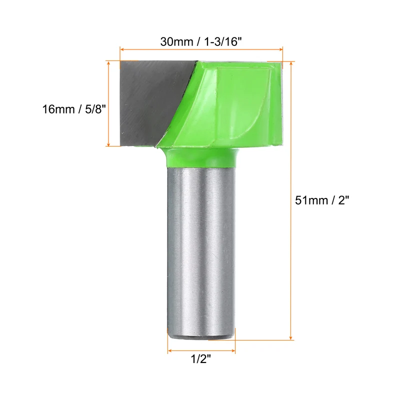 Bottom Cleaning Router Bit 1/2" Shank 1-3/16" x 5/8" Cut Carbide Tipped