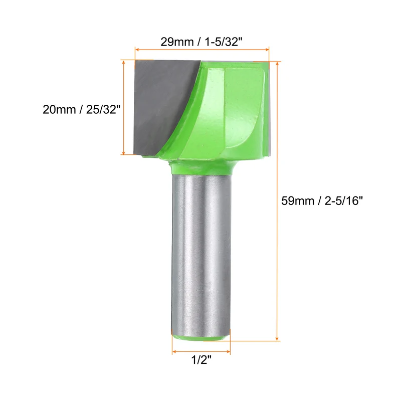 Bottom Cleaning Router Bit 1/2" Shank 1-5/32" x 25/32" Cut Carbide Tipped