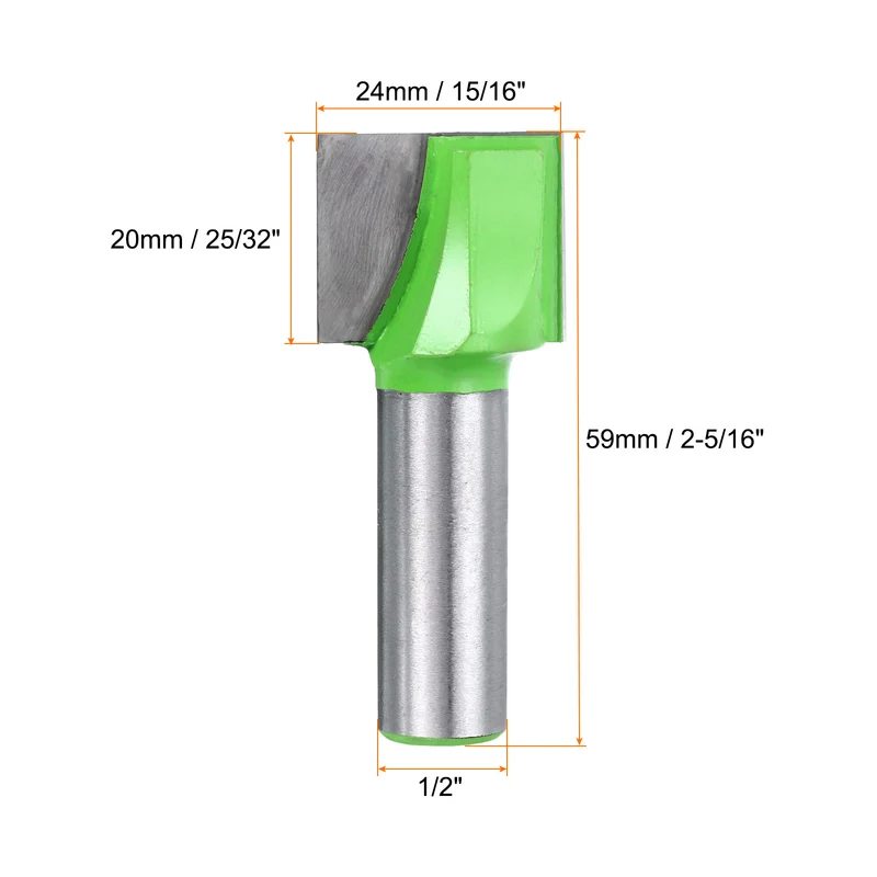 Bottom Cleaning Router Bit 1/2" Shank 15/16" x 25/32" Cut Carbide Tipped