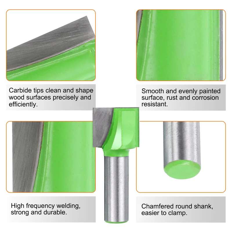 Bottom Cleaning Router Bit 1/2" Shank 15/16" x 25/32" Cut Carbide Tipped