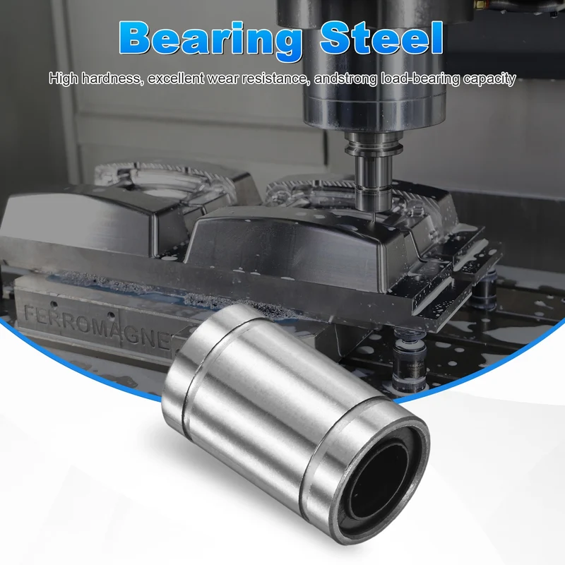 4Pcs LM8UU Linear Ball Bearings 8mm Bore Dia 15mm OD 24mm Length for Machine