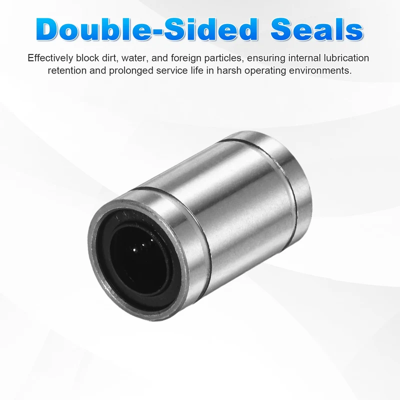 4Pcs LM8UU Linear Ball Bearings 8mm Bore Dia 15mm OD 24mm Length for Machine