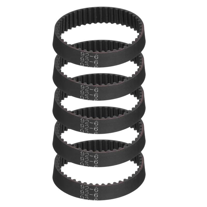 92mm GT-2 Timing Belt, 5pcs 6mm Width 2mm Pitch 3D Printing Closed Loop, Black