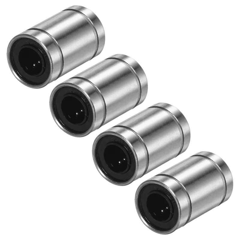 4Pcs LM6UU Linear Ball Bearings 6mm Bore Dia 12mm OD 19mm Length for Machine