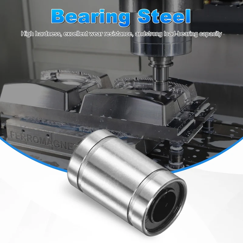 4Pcs LM6UU Linear Ball Bearings 6mm Bore Dia 12mm OD 19mm Length for Machine