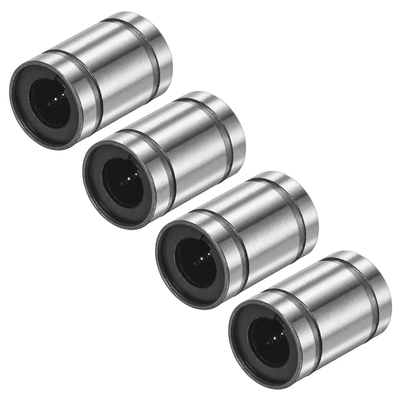4Pcs LM5UU Linear Ball Bearings 5mm Bore Dia 10mm OD 15mm Length for Machine