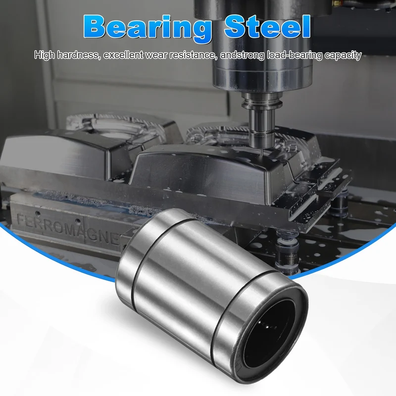 2Pcs LM30UU Linear Ball Bearings 30mm Bore Dia 45mm OD 64mm Length for Machine